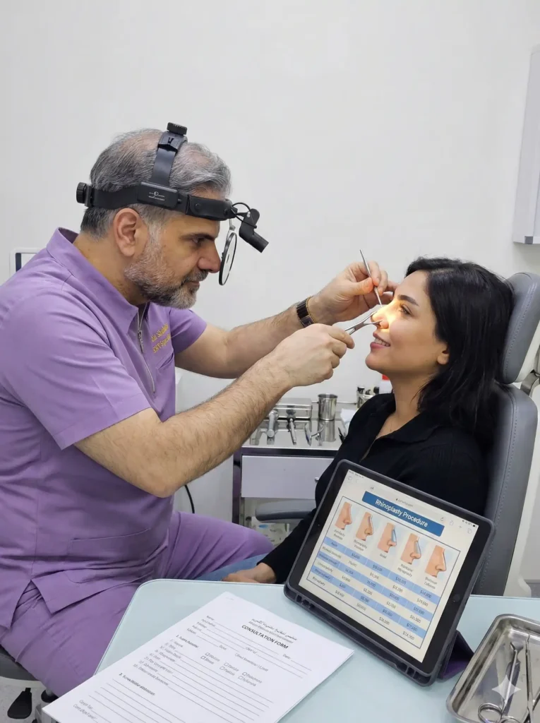 مشاوره تعیین قیمت عمل بینی دکتر علی شهابی