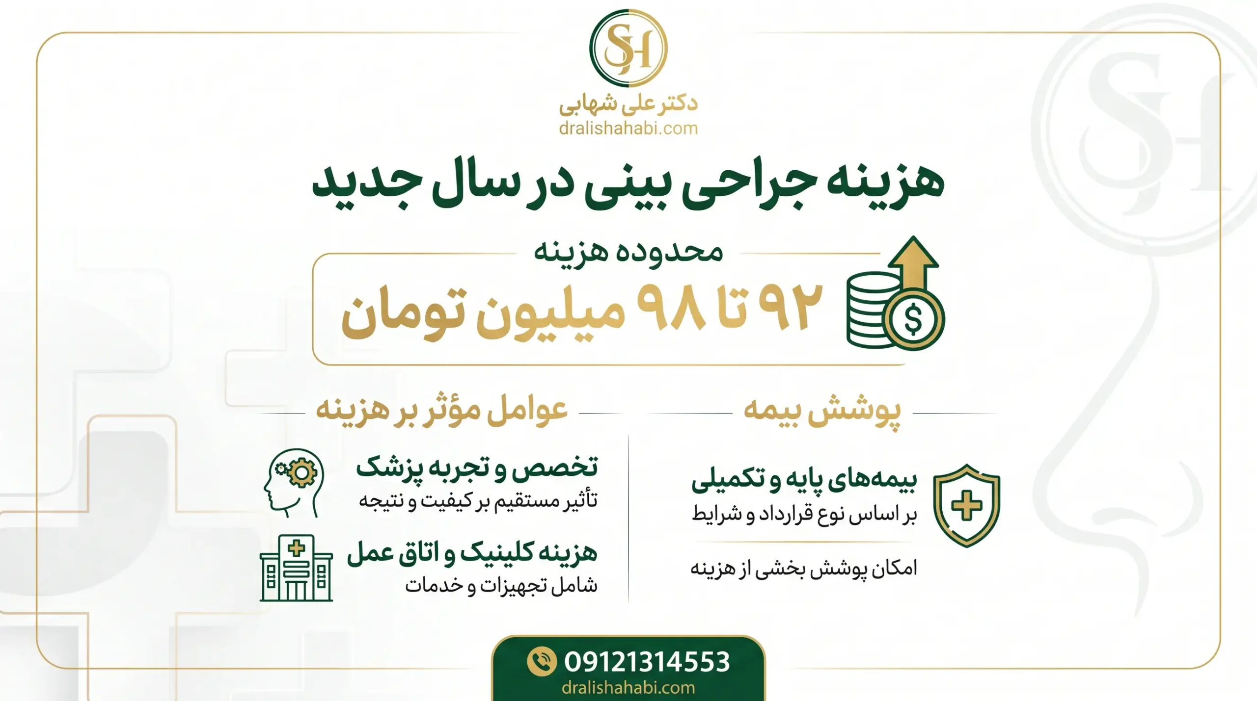 هزینه جراحی بینی و فاکتورهای تعیین کننده قیمت عمل زیبایی